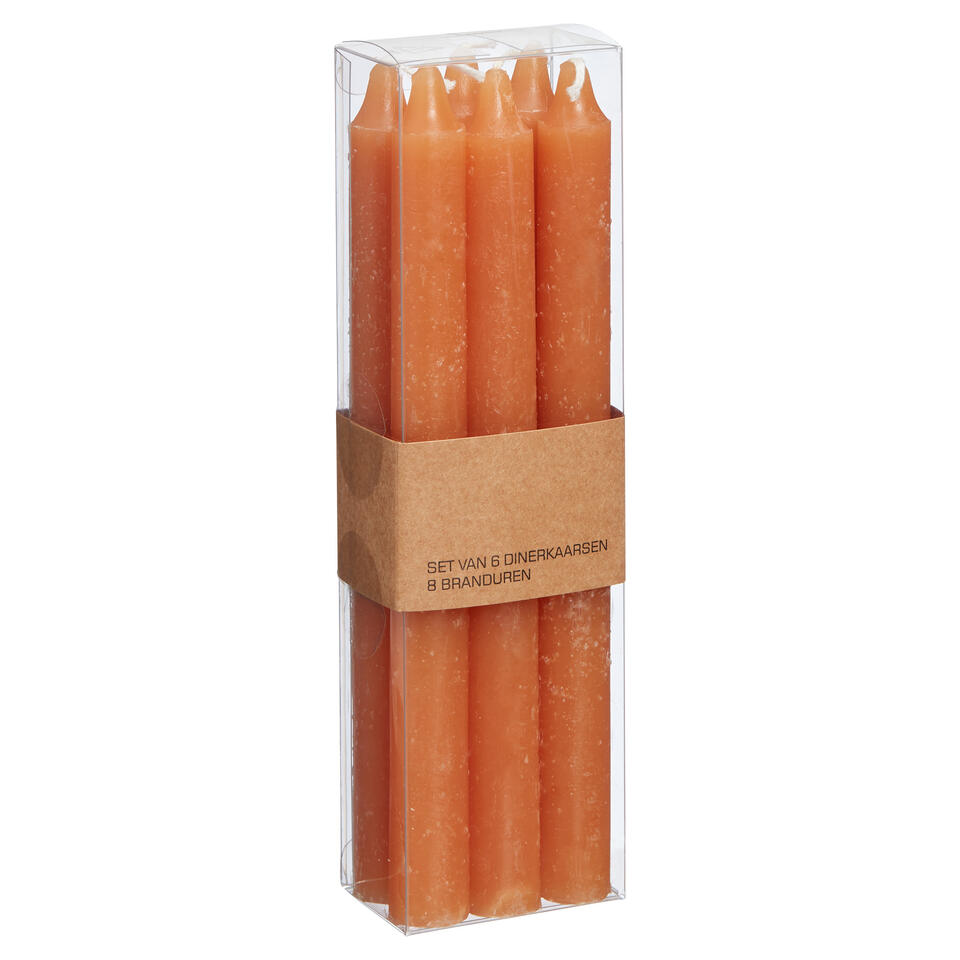 Dinerkaars Zalmoranje 6 Stuks