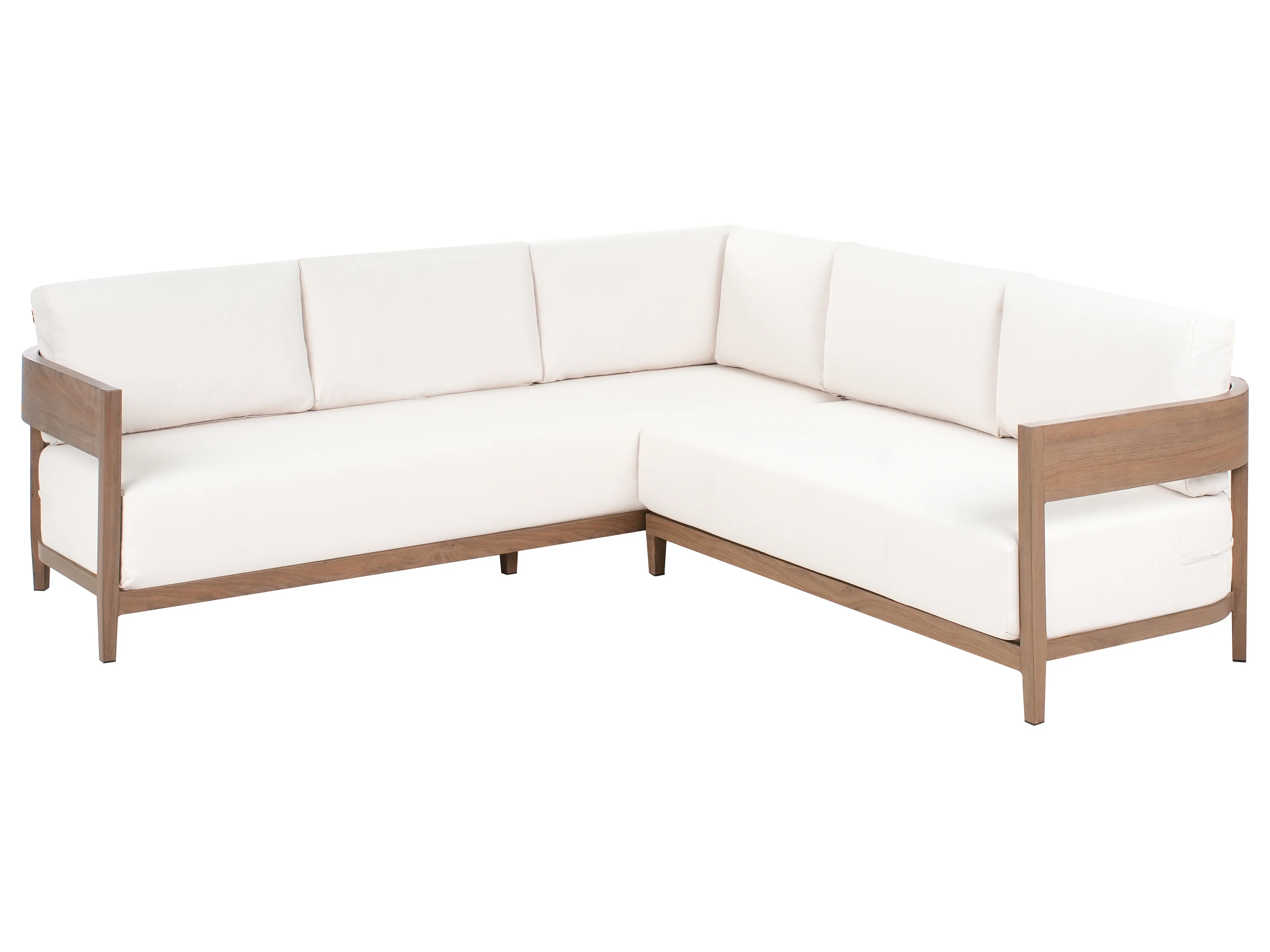 Tuin hoekloungeset met tafel 5-zits SAMPIERI linkszijdig Metaal Bruin