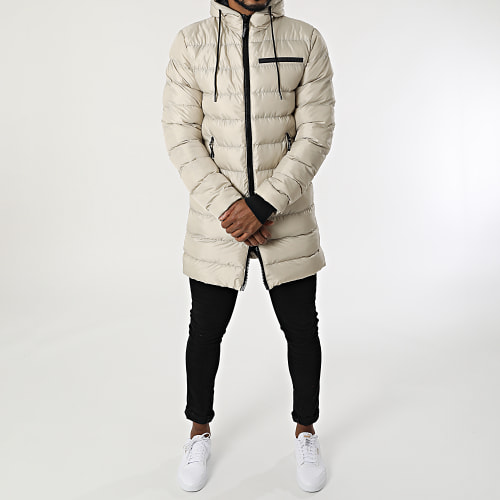 Doudoune Longue Capuche Urus Beige