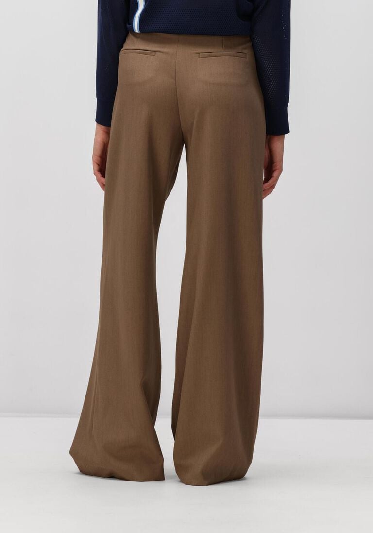 bruine haute l'amitié wijde broek michelle tailor tie tall pant