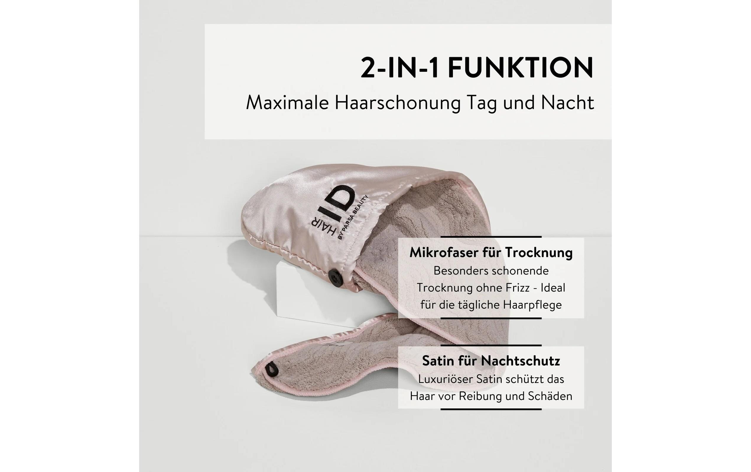 2 in 1 HaarturbanFür schnelles und schonendes Trocknen