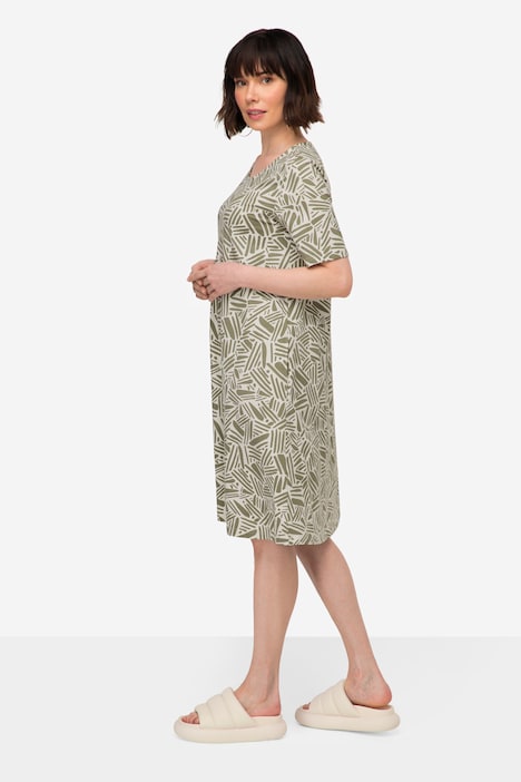 Jerseykleid, Rundhals, Halbarm