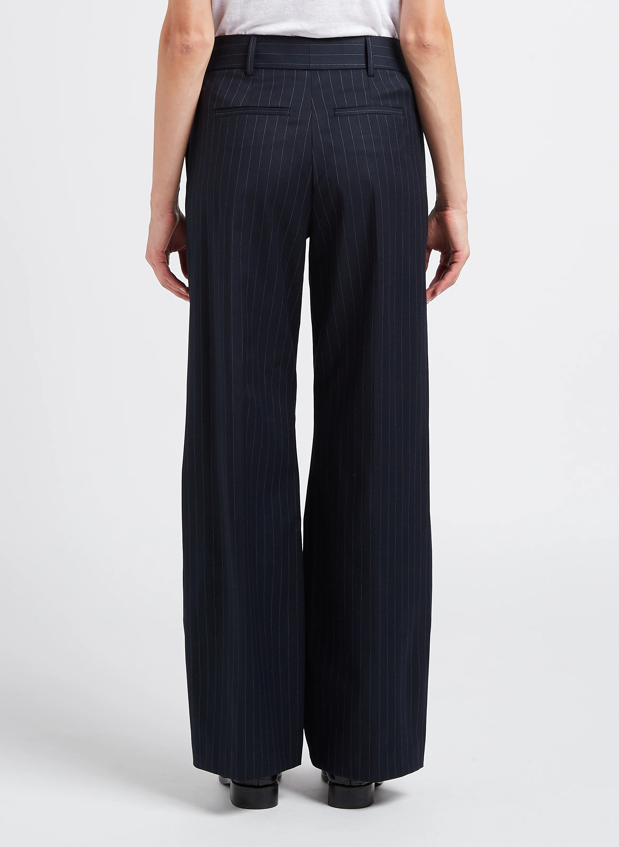 LAYLA - Pantalon taille haute large| Bleu