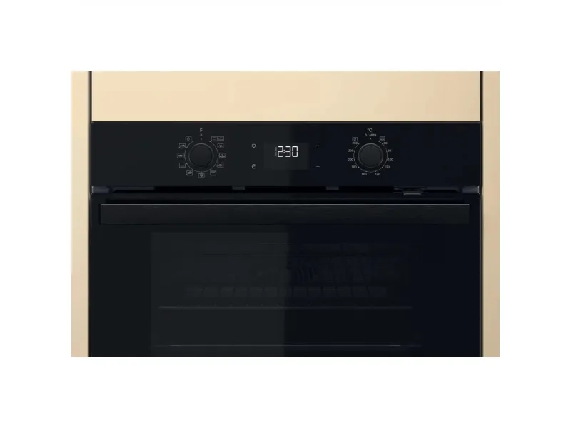 Whirlpool OMR58HU1B - Ovn - til indbygning - niche - bredde: 56 cm - dybde: 56 cm - højde: 58.3 cm - med selv-rengøring - Klasse A  - sort