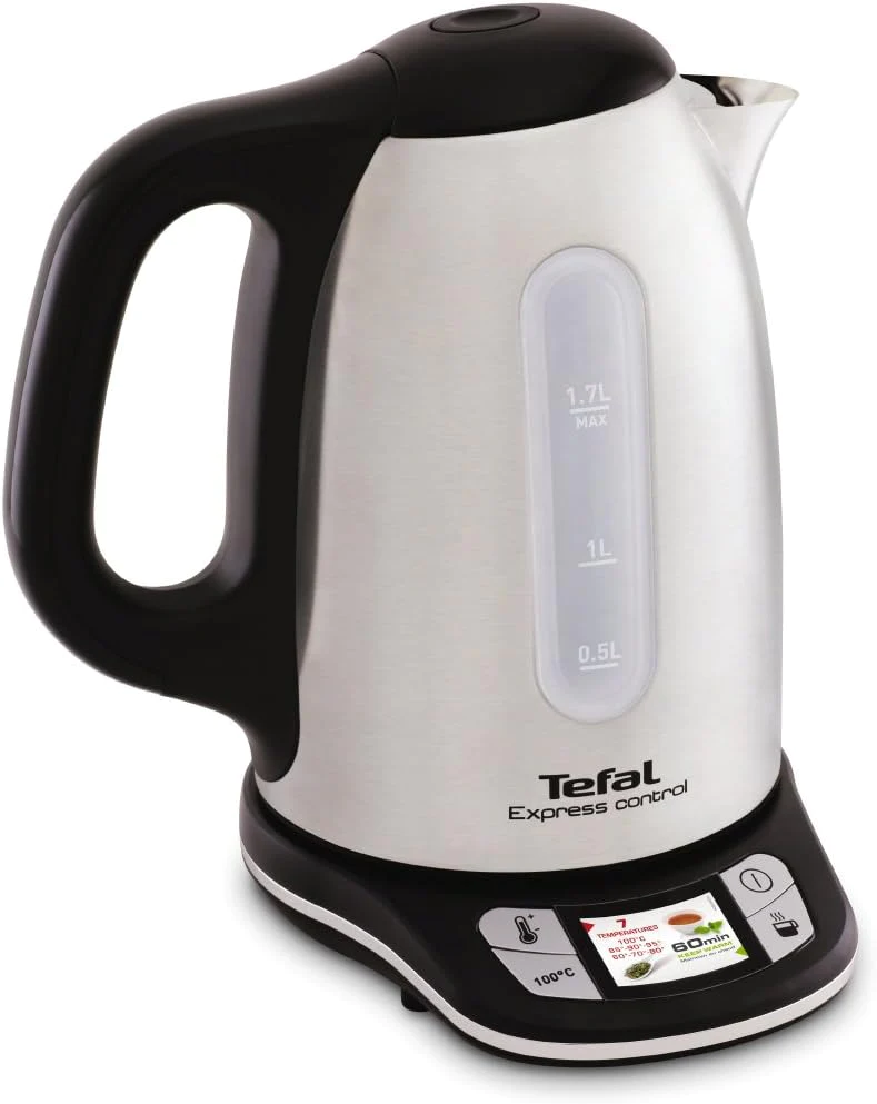 bouilloire électrique de 1,7L sans fil 2400W gris noir Tefal