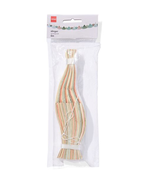 guirlande papier éventails pastel 6 m