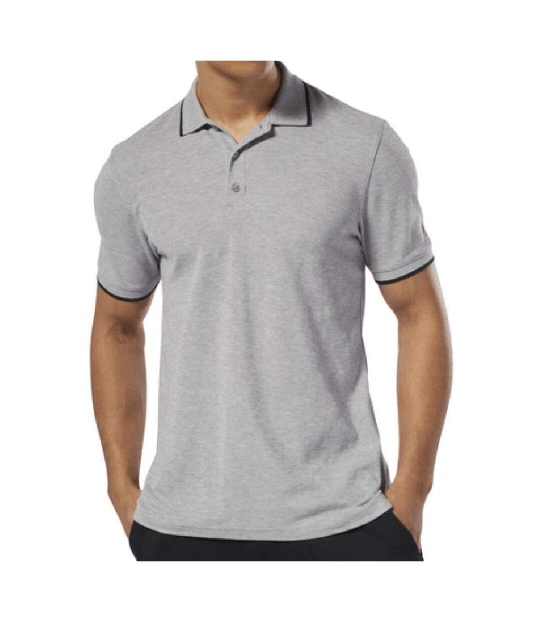 Polo Gris Homme Reebok Training Essentials