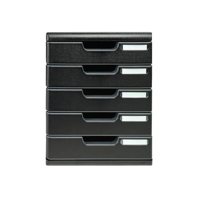 Exacompta Modulo Ecoblack - Module de classement 5 tiroirs - noir