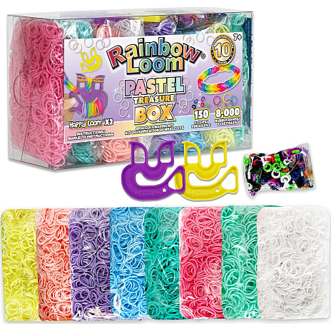 Rainbow Loom skattekiste - pastel