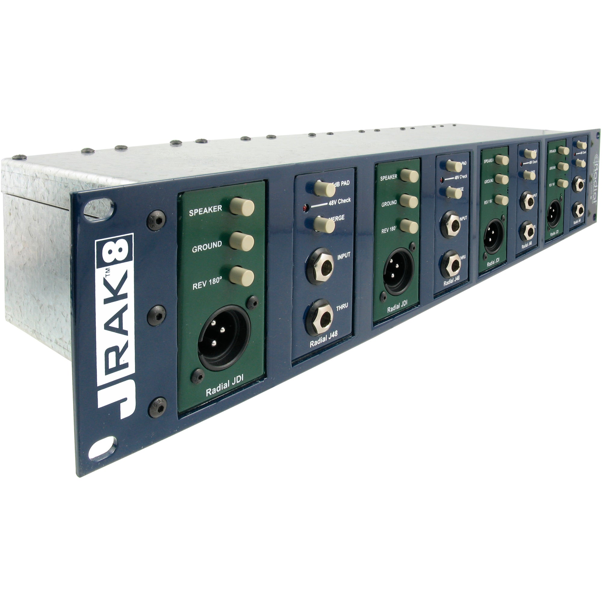 Radial J-RAK 8 rackmount 2RU voor 8 Radial DI boxes