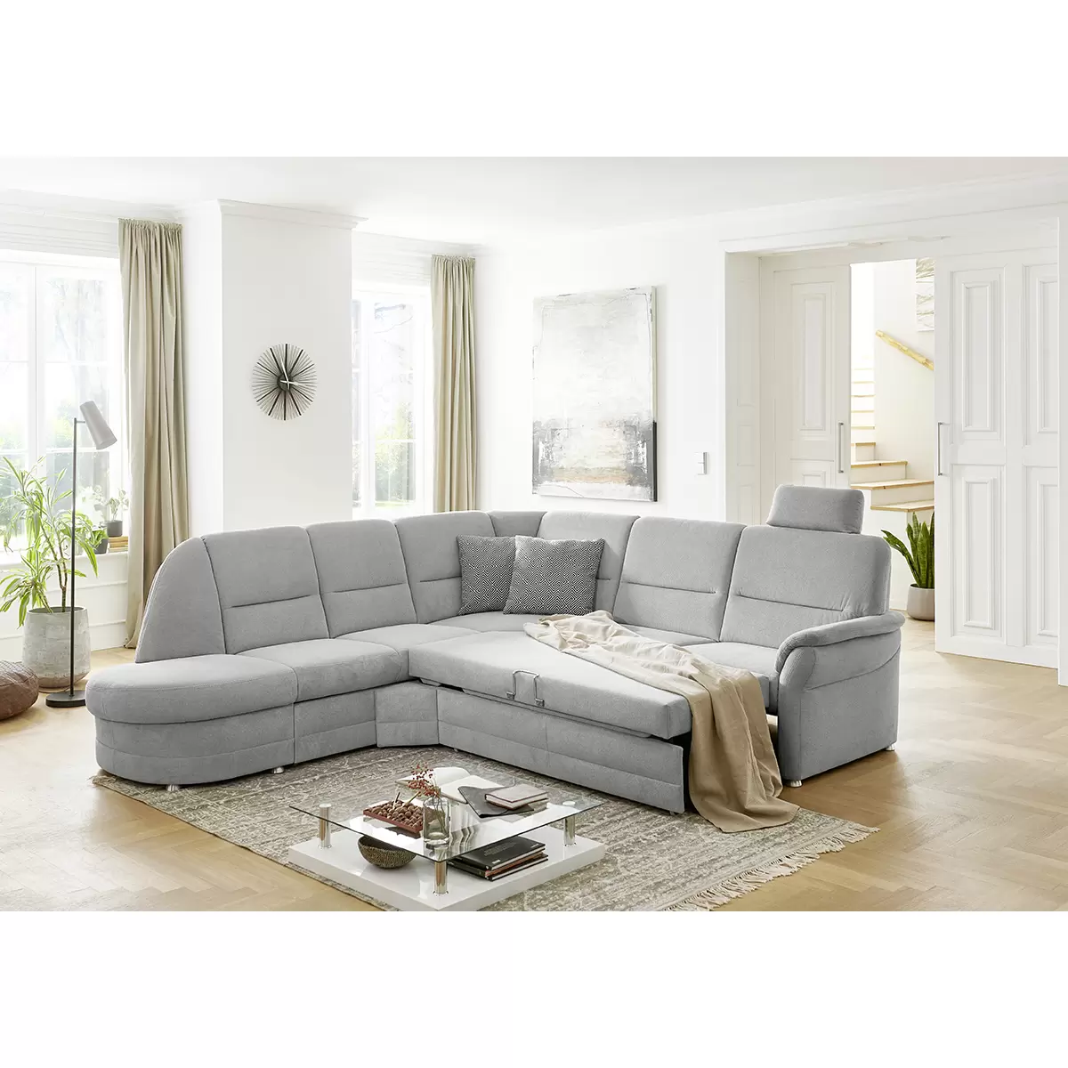 Ecksofa Queenline 118 x 200 Grau