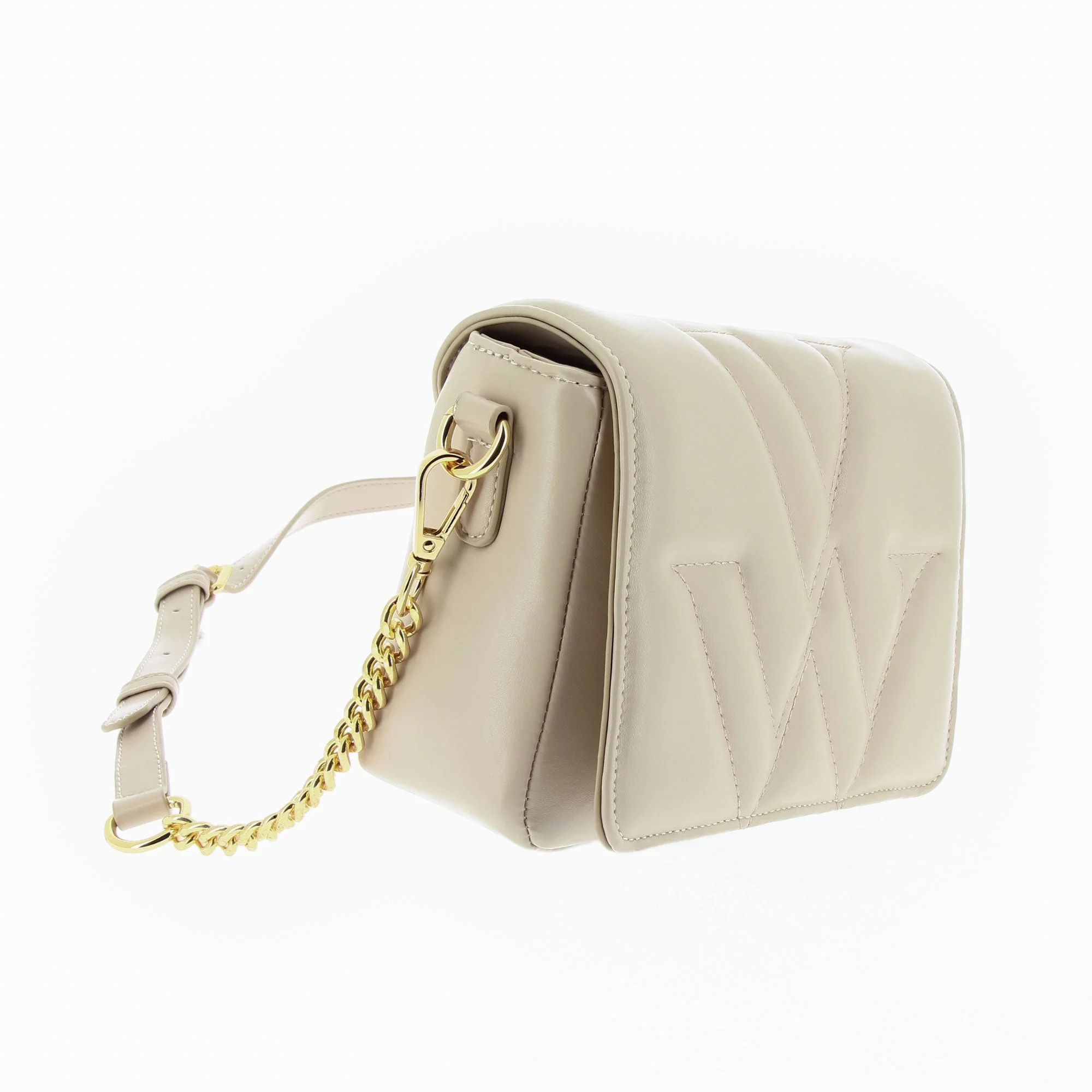 Sacs-Petit sac monogramme Annie beige matelassé à rabat