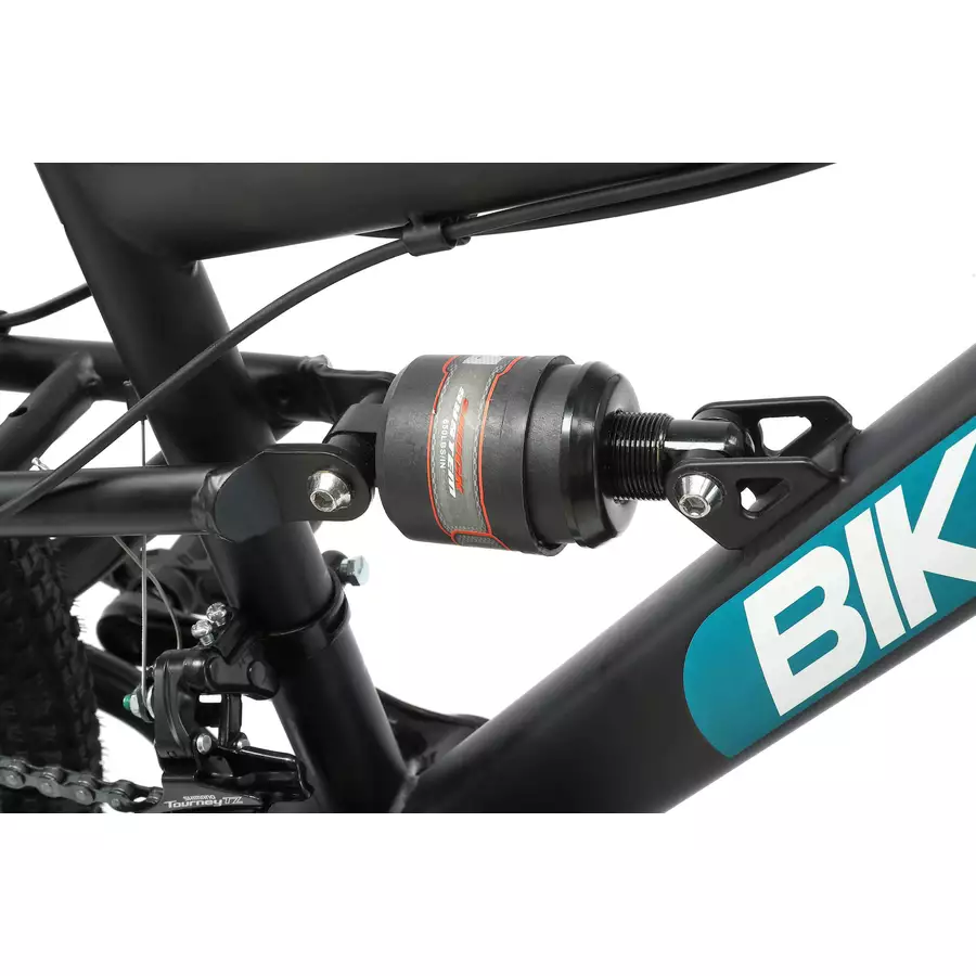 Bikestar Kinderrad Fully MTB Stahl 24 Zoll schwarz, grün