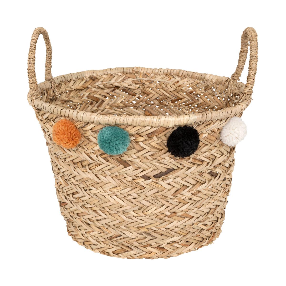 PANIER POMPOM LEOPARD D.41CM
