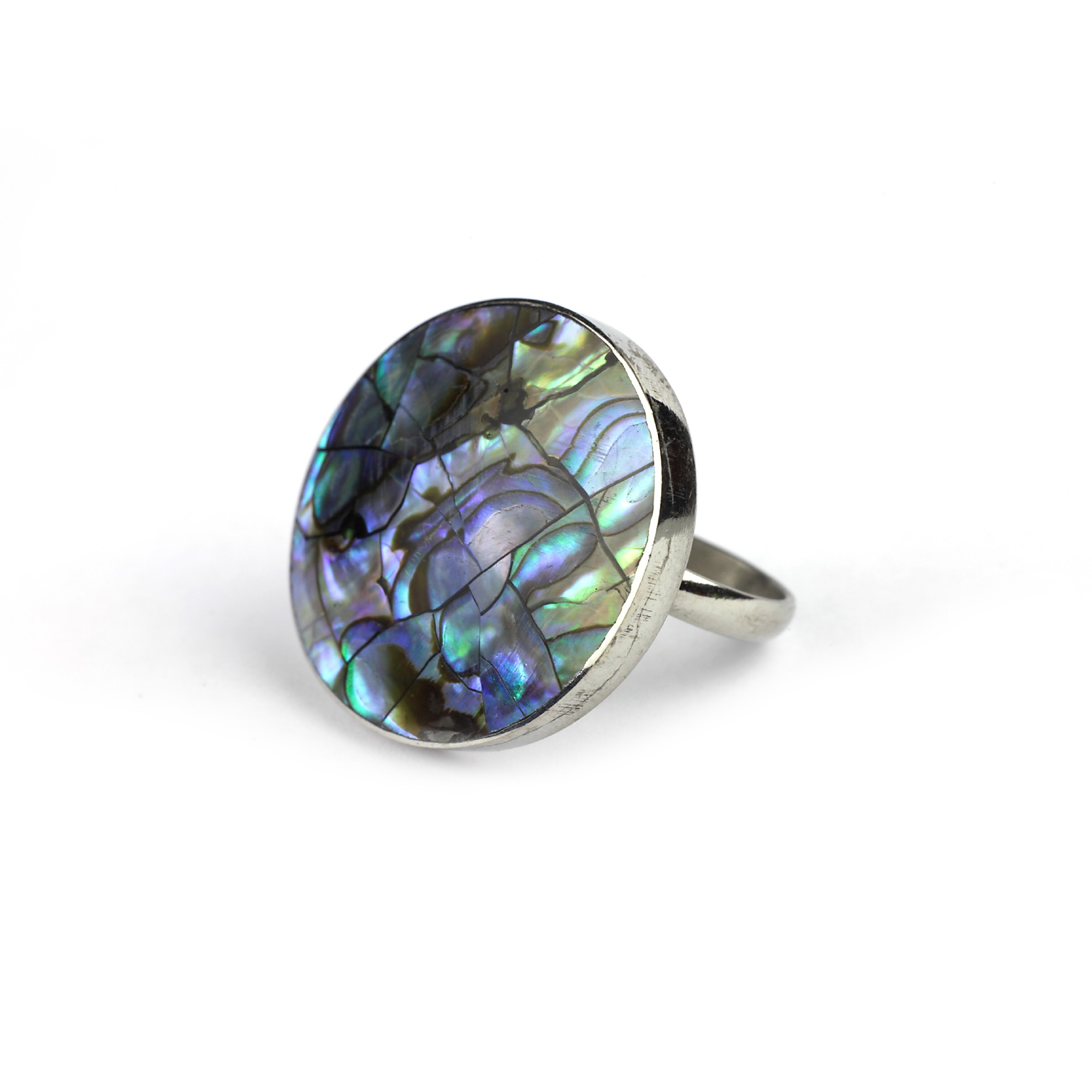 Perlmutt-Ring, multicolor, Ø 3 cm günstig bestellen