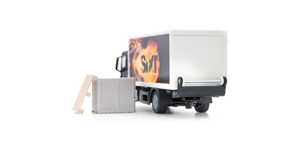 SIKUSuper - MAN LKW vrachtwagen met gesloten opbouw en laadklep Modelvoertuig  (Schaal 1:50)