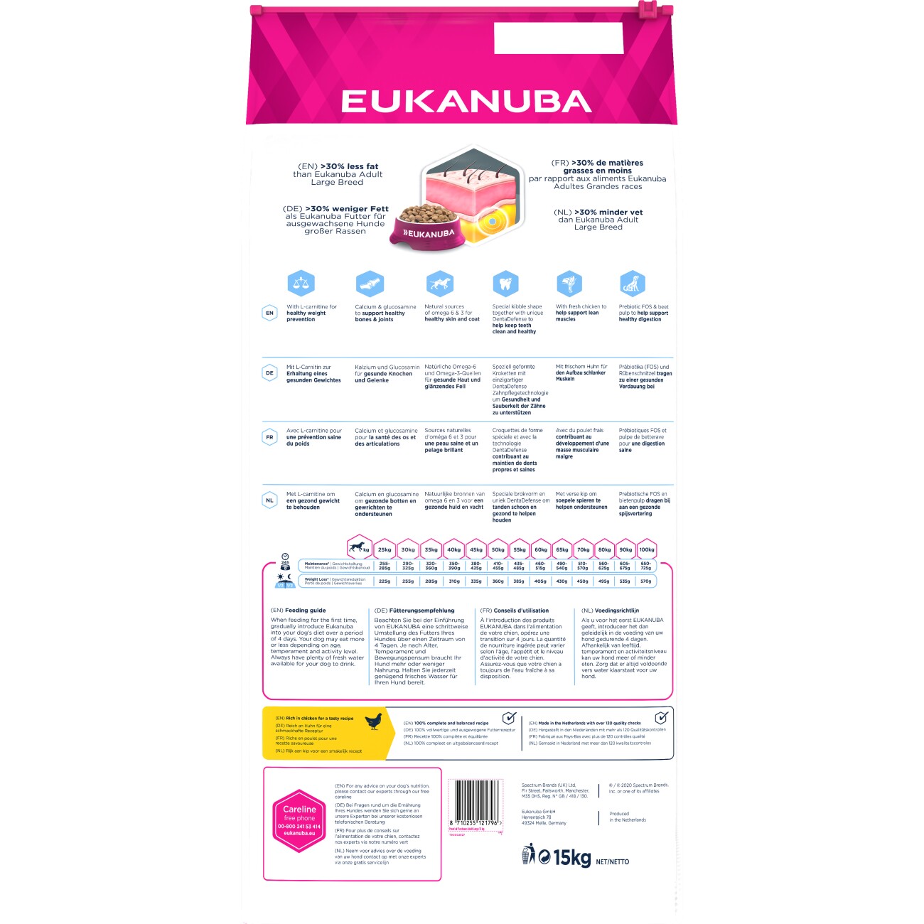 EUKANUBA Trockenfutter Hund Weight Control Large Breed Adult 15 kg