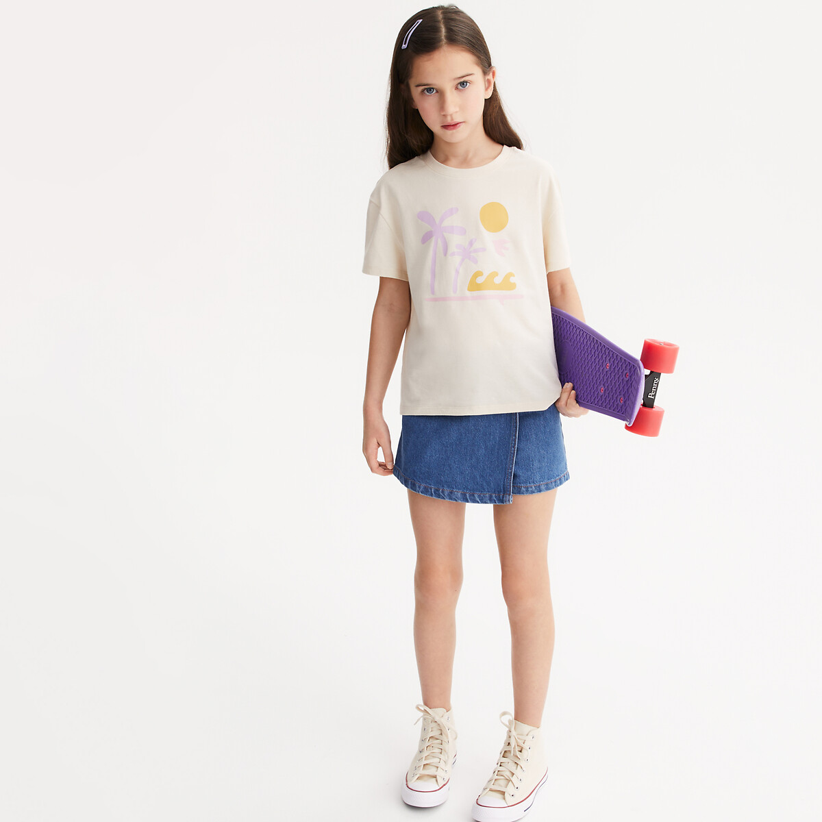 COLEÇÃO LA REDOUTE<br>Conjunto de 4 camisetas de gola redonda
