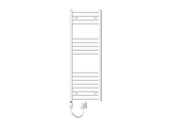 LuxeBath Radiateur Électrique de Salle de Bain Sahara 400x1200 mm Blanc Raccord Latéral Droit Elément Chauffant 900W