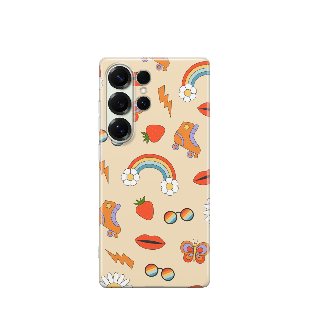 Samsung Galaxy S25 Ultra Gummi Hülle Sommerfreude - Versch. Farben