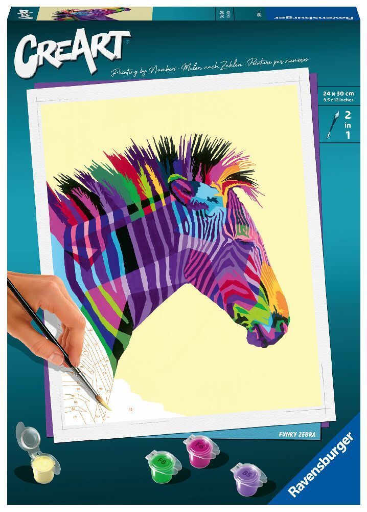 Ravensburger Malen nach Zahlen 28994 - Funky Zebra - ab 12 Jahren