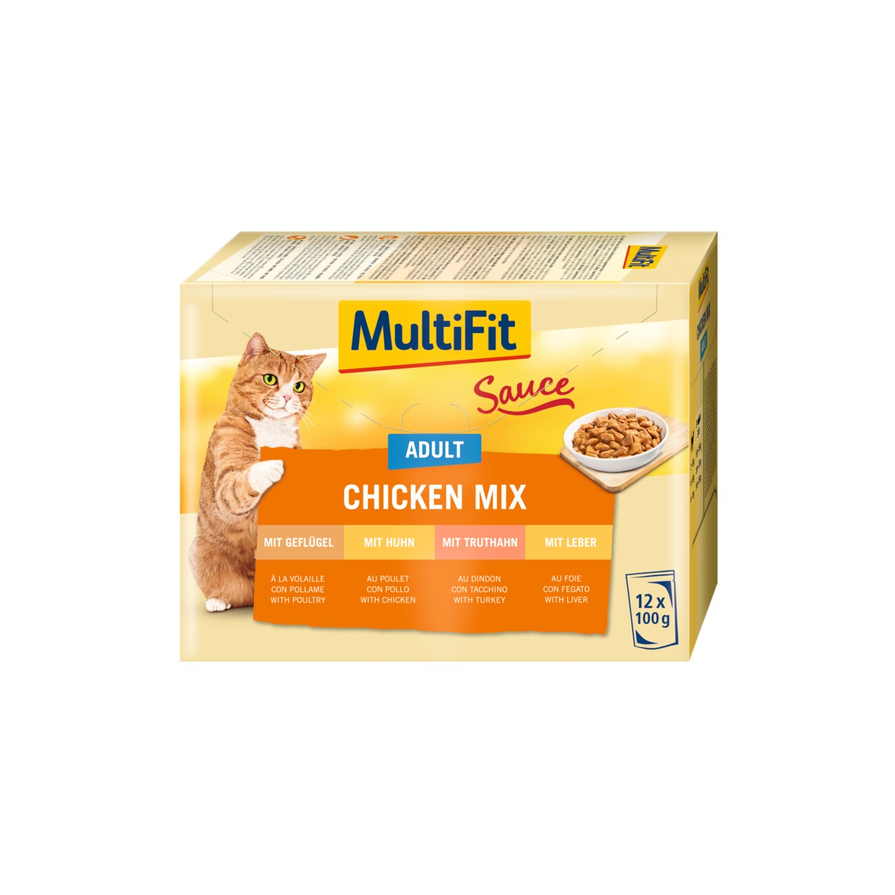 MultiFit Adult Sauce Chicken Mix Multipack 12x100 g
