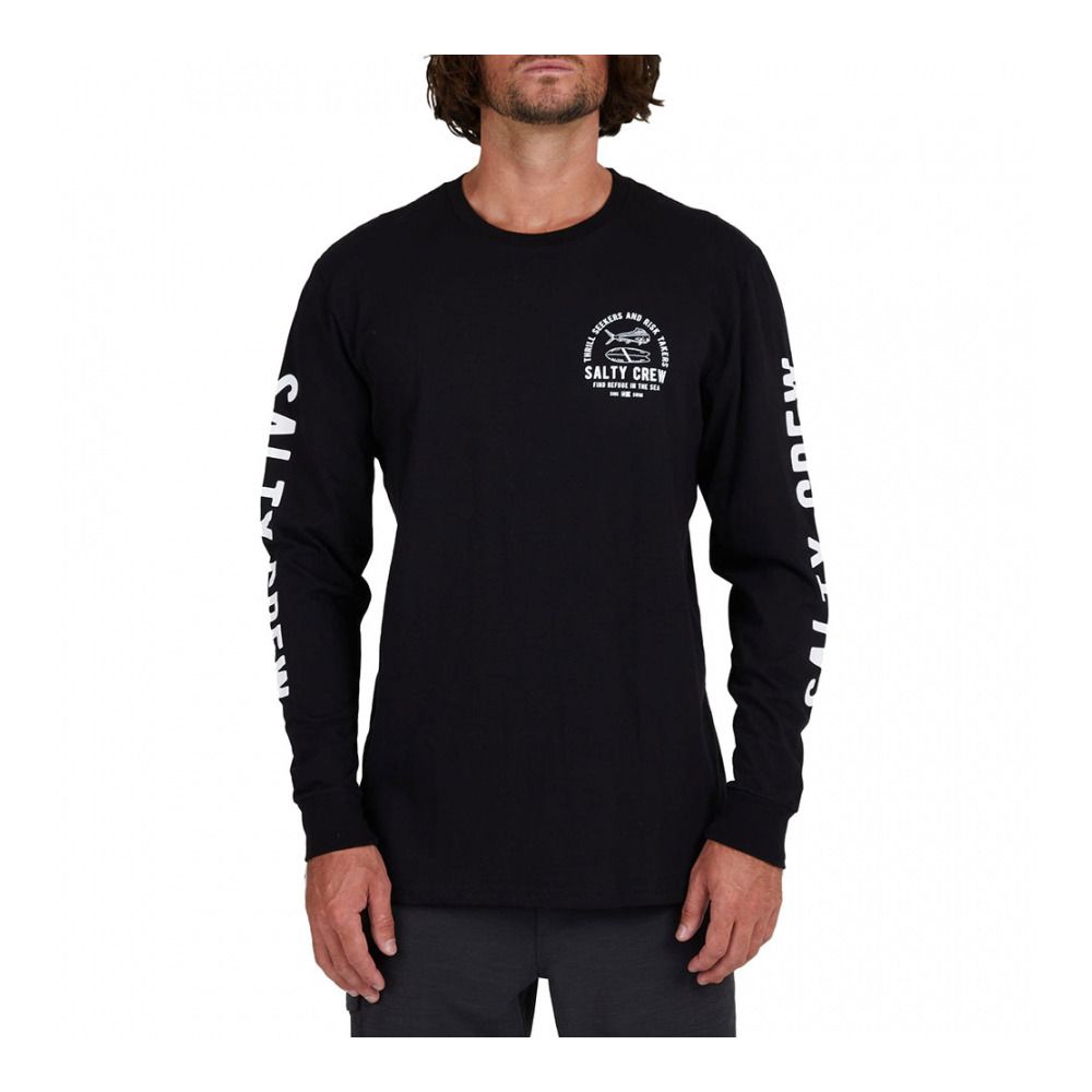 Salty Crew LATERAL LINE STANDARD - Tee-shirt Homme black
