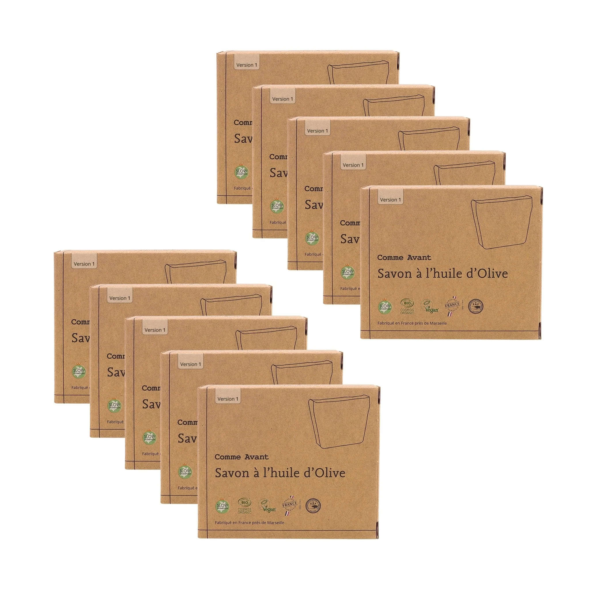 Savon à l'huile d'olive - Version 1 - 1 savon - 100g / Sans