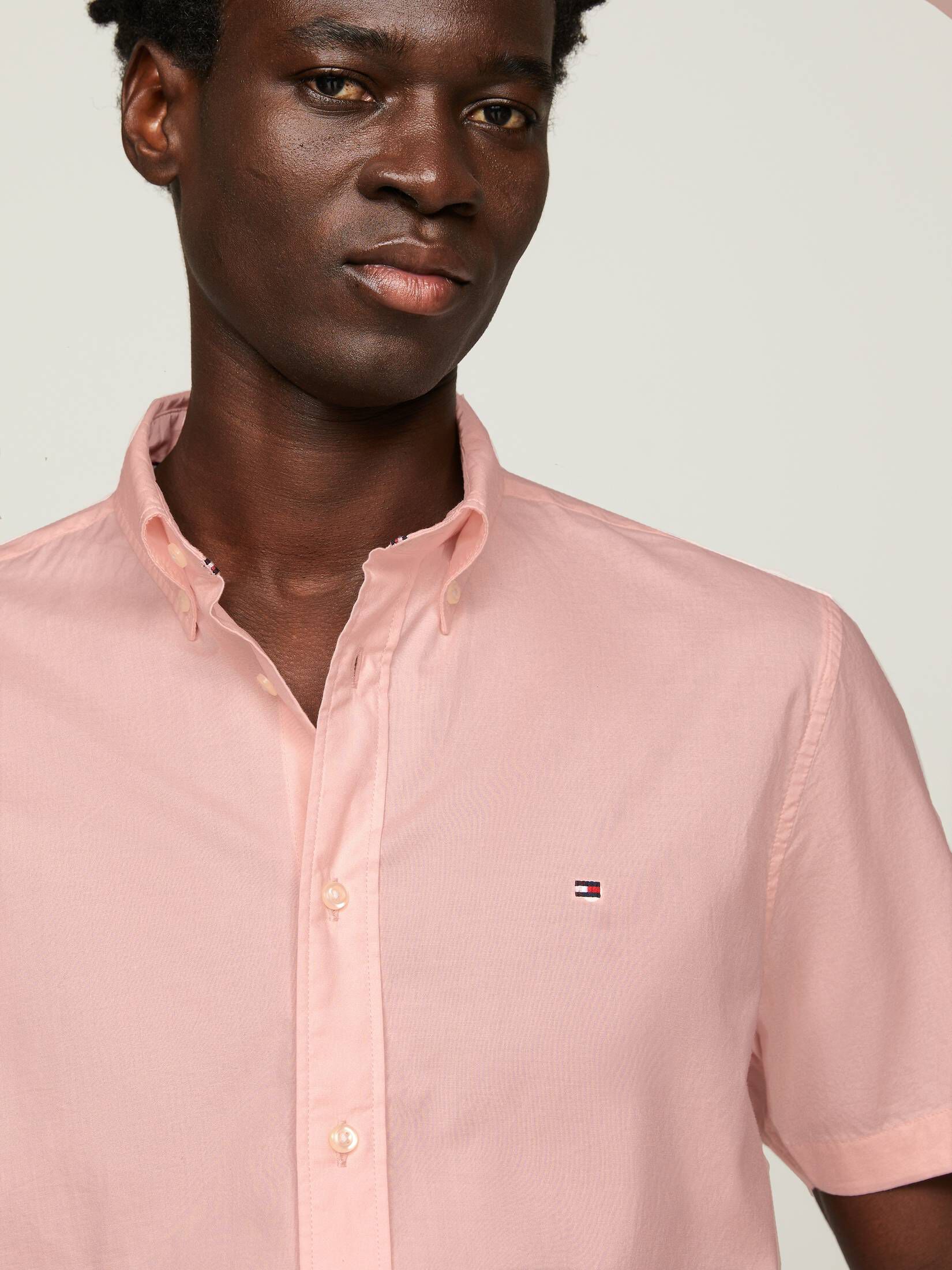 Tommy Hilfiger| Herren Hemd aus Baumwolle FLEX POPLIN Kurzarm Regular Fit