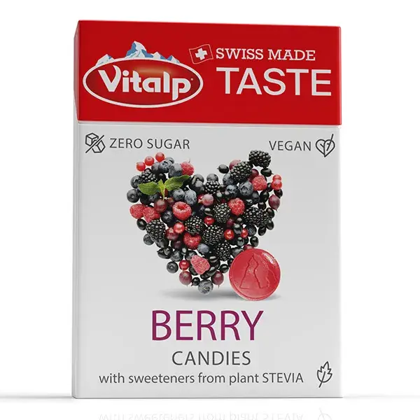 VITALP - Balas sem açúcar - Frutas vermelhas 25g