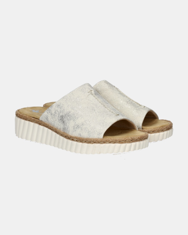 Rieker Slippers  - goud