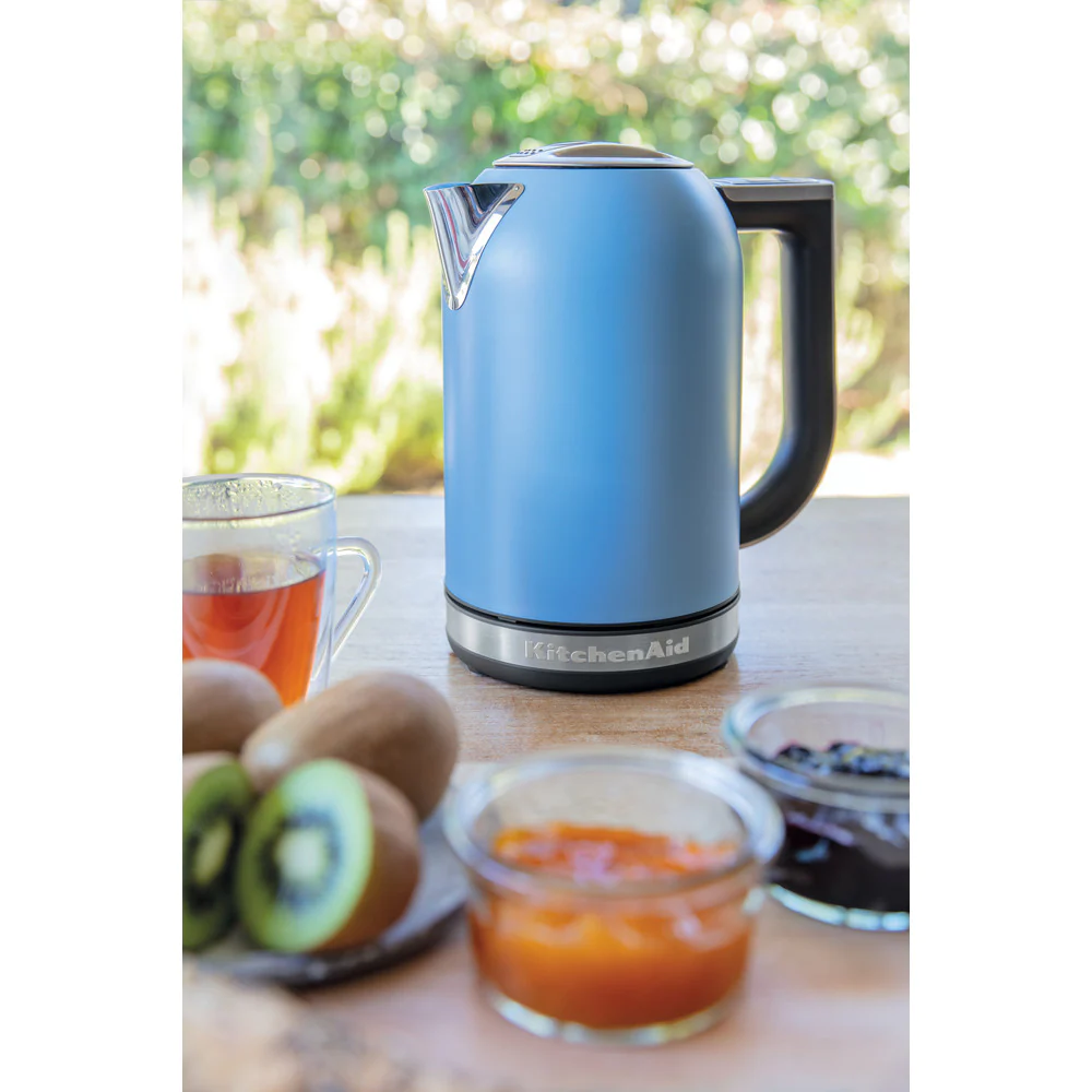 bouilloire électrique de 1,7L 2400W velvet bleu argent Kitchenaid