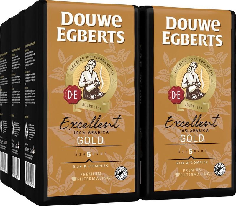 Douwe Egberts Excellent Gold Aroma Variaties Filterkoffie - Intensiteit 5/9 - 6 x 500 gram