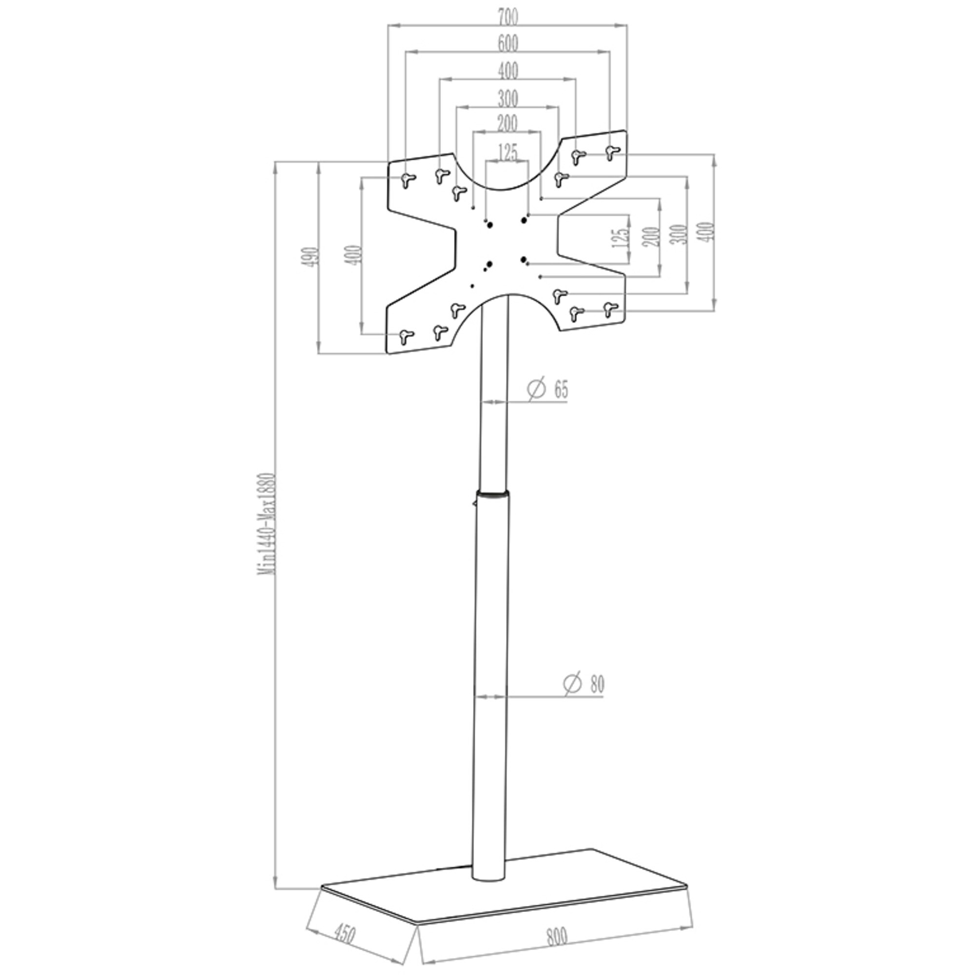 HAGOR Standsystem Braclabs Stand Floorbase