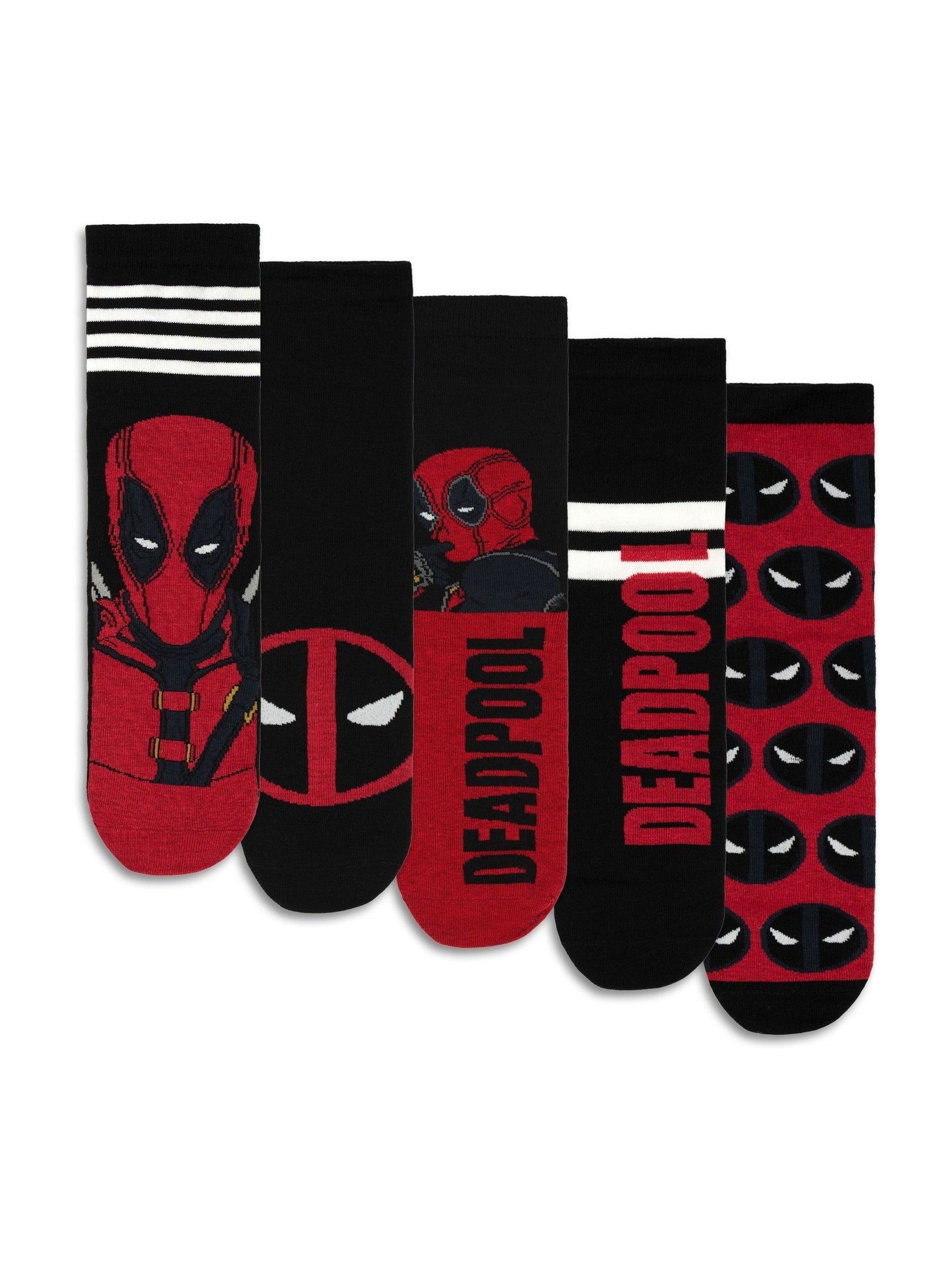 Vanilla Underground Marvel Deadpool Calf Socks Set of 5