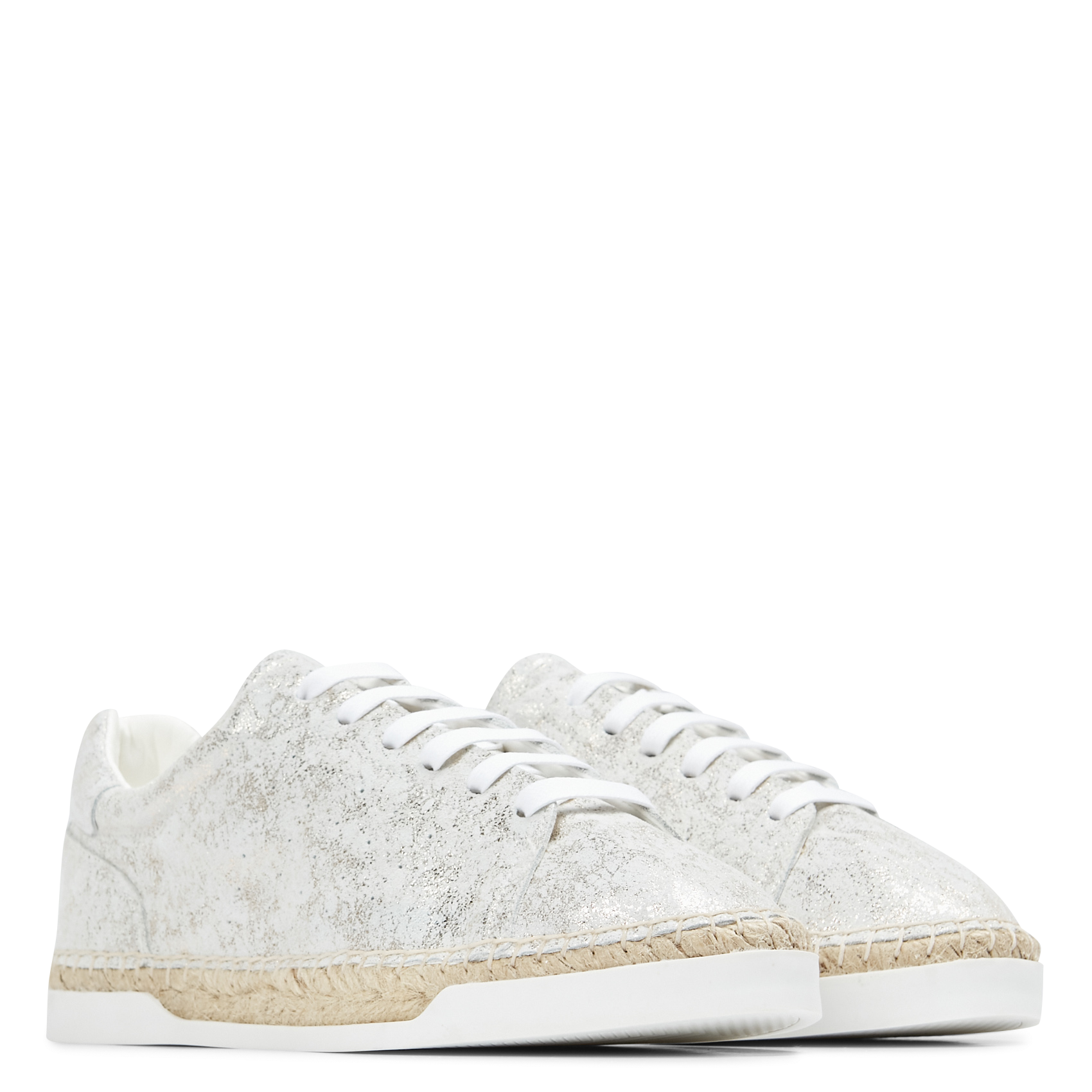 LANCRY - Basket en cuir métallisé | Beige