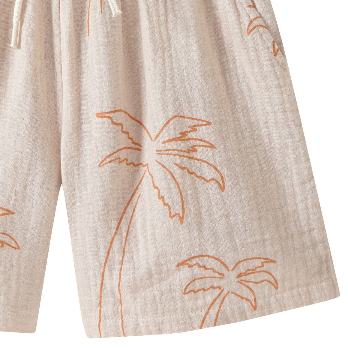 Topolino Pure Collection Jungen Shorts aus Musselin beige
