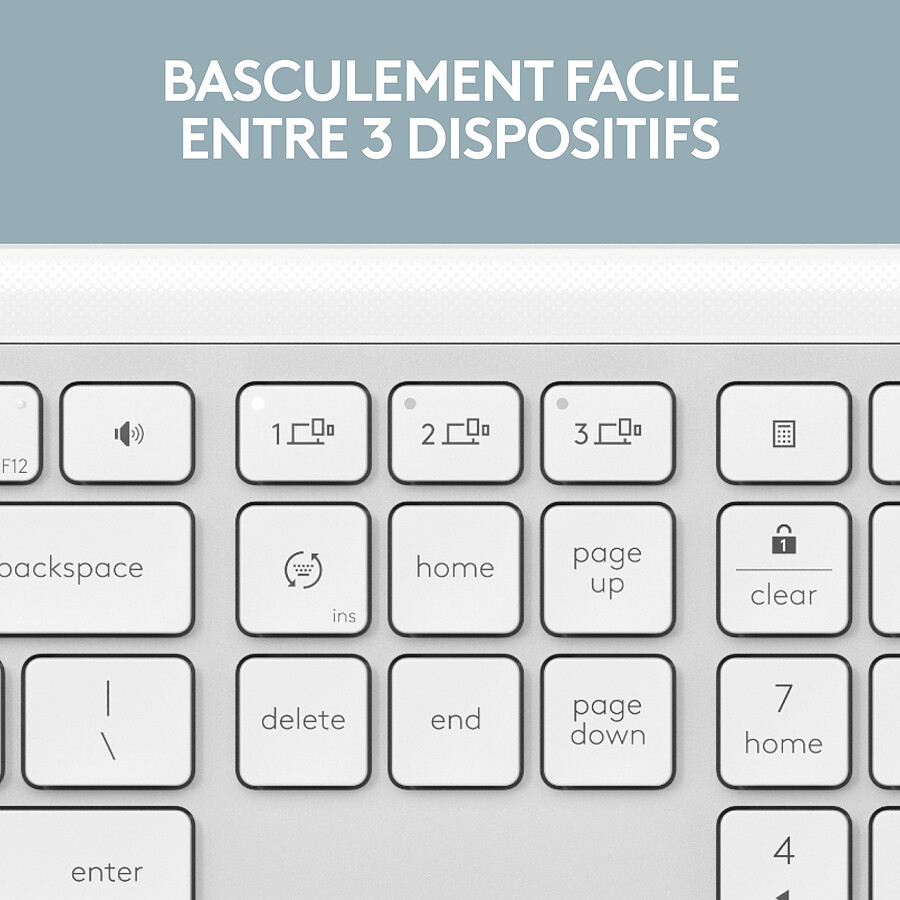 Logitech Signature Slim K950 - Blanc cassé