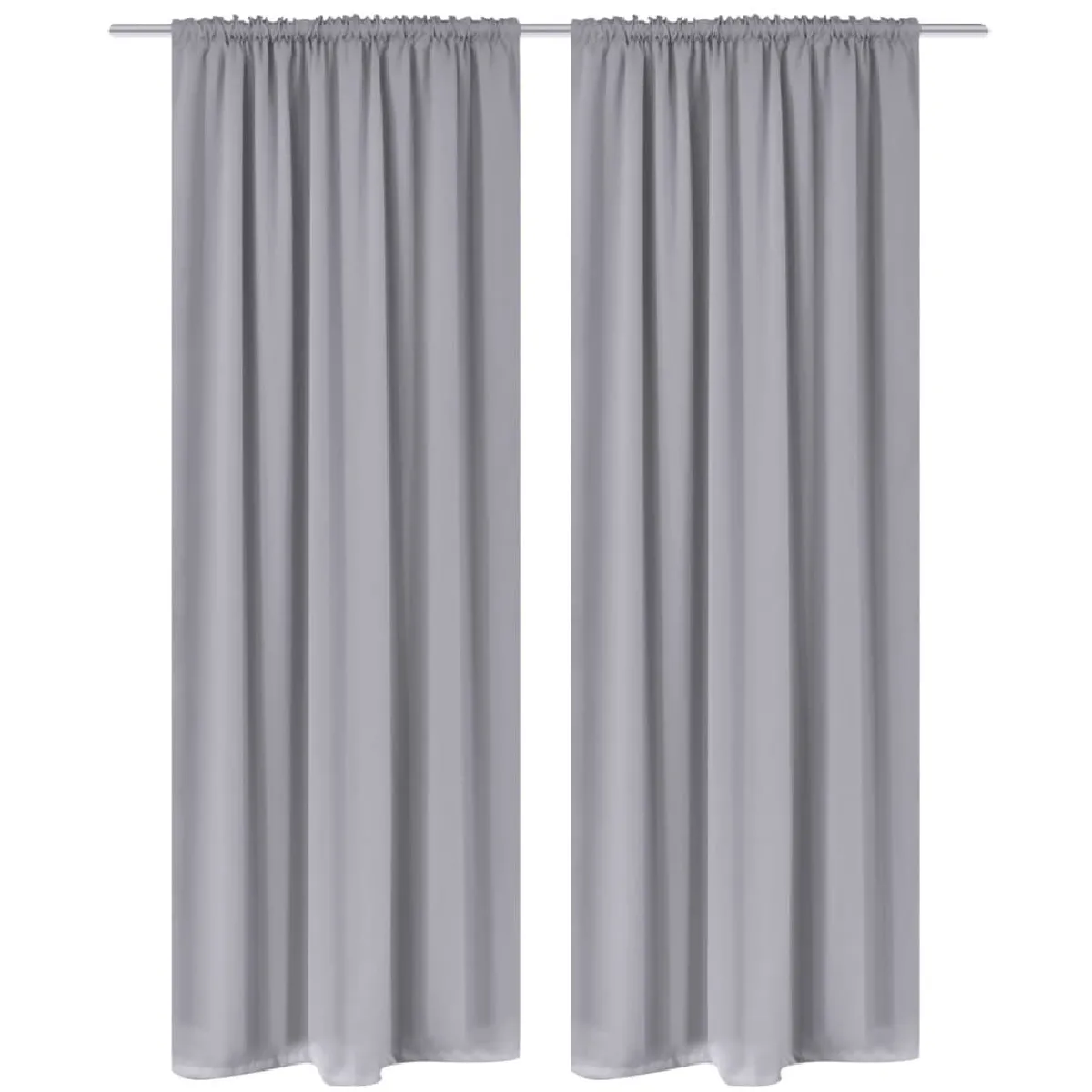 VidaXL Rideaux occultants à fentes 2 pcs - Gris