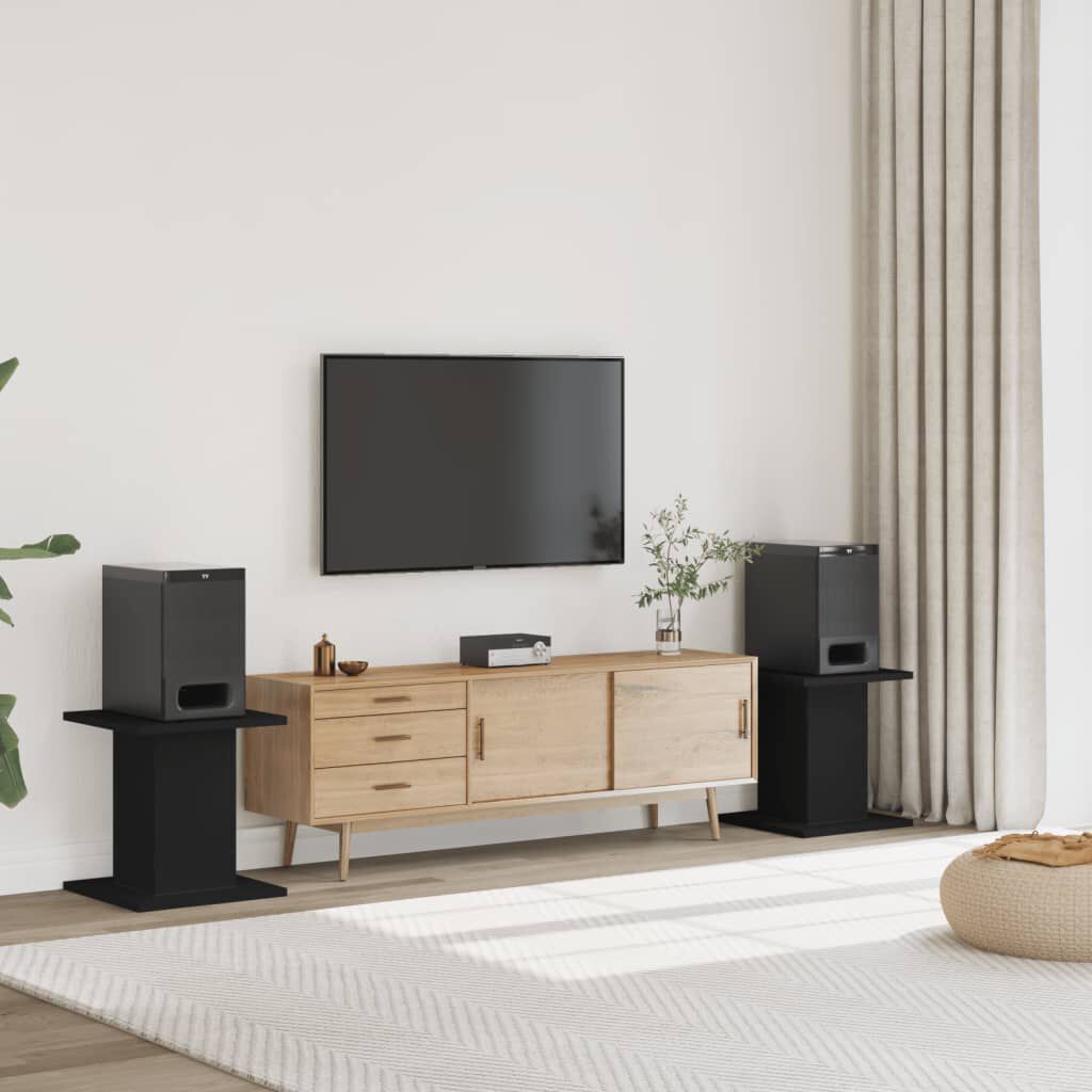 vidaXL Speakerstandaards, 2 stuks, zwart, 30x30x40 cm