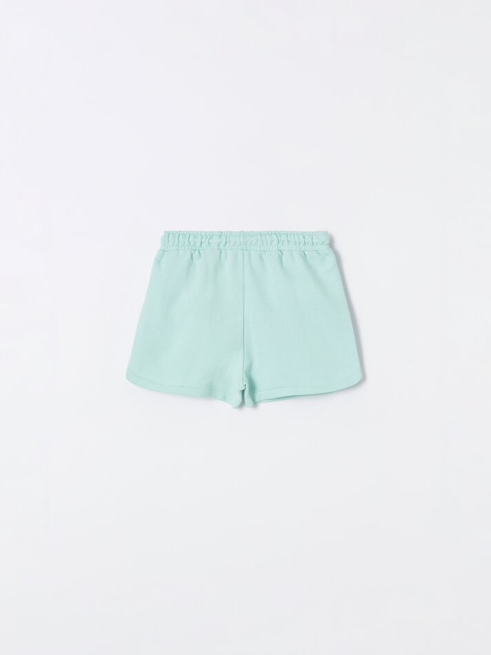 Conjunto de 4 Shorts Básicos de Fleece - Verde Água