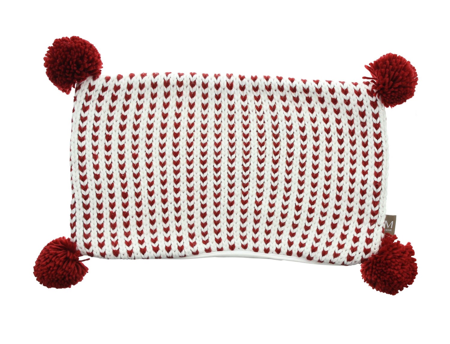 FRANK FLECHTWAREN | Kussenhoes met pompons, set van 2, 45x45cm, 50x30cm, POLYESTER, ACRYL