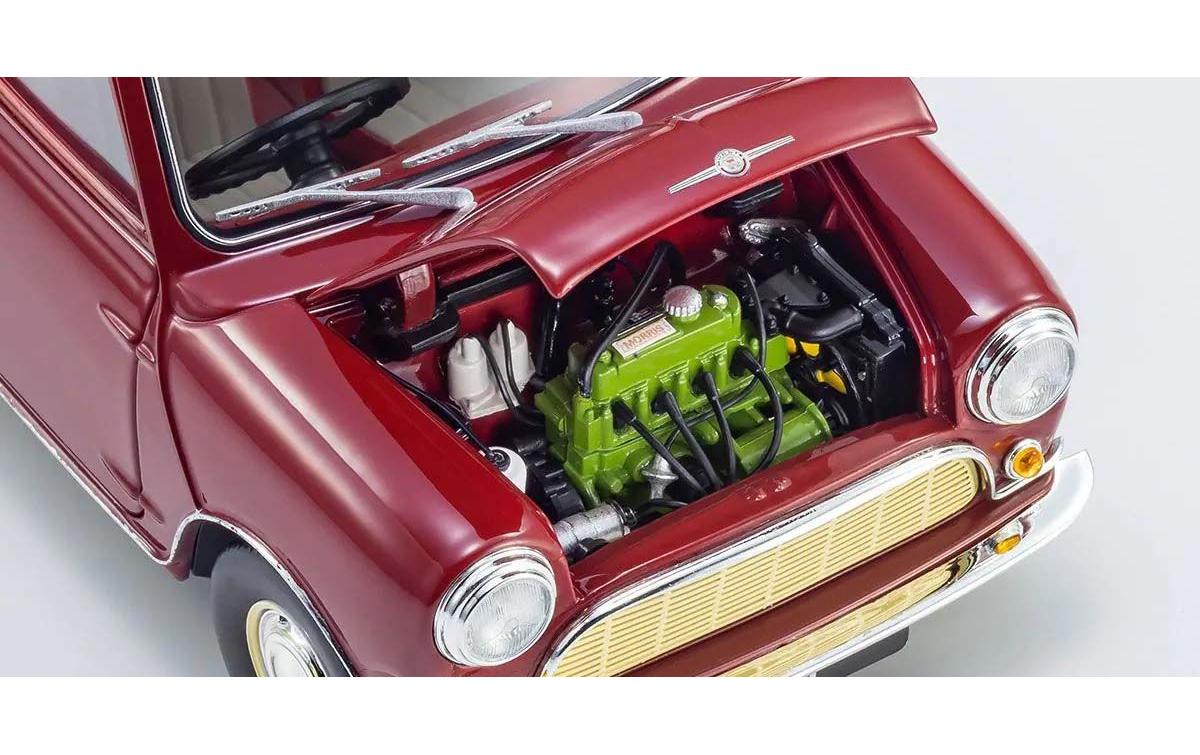 Morris Mini Minor Clipper Kirschenrot, 1:18<br>Detailgetreues Modellauto für Sammler im Massstab 1:18