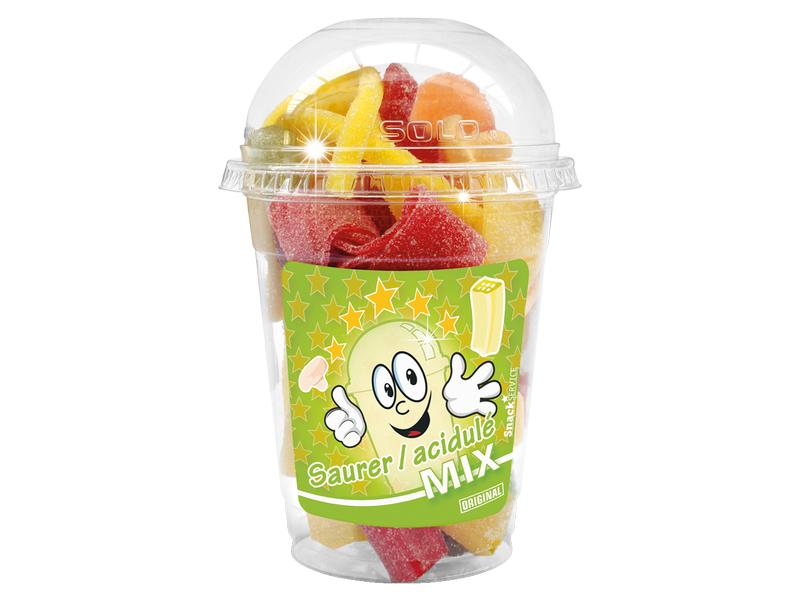 Snack Service Gummibonbons Saurer Mix 200 g Kaubonbonmix mit Fruchtaroma
