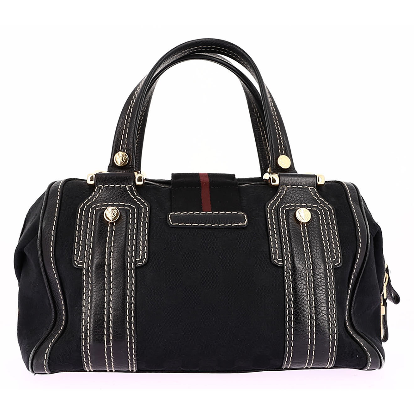 Gucci Sac porté épaule Aviatrix en Toile noir - Bon état - L.30 cm