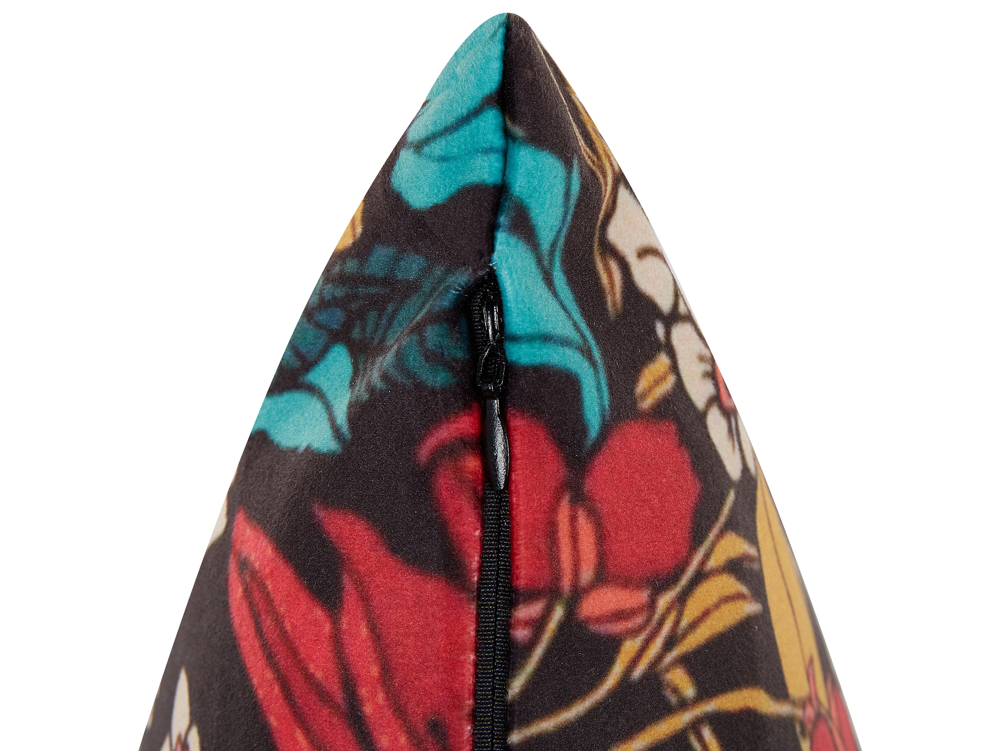Set van 2 sierkussens PROTEA Fluweel 45 x 45 cm Meerkleurig bloempatroon