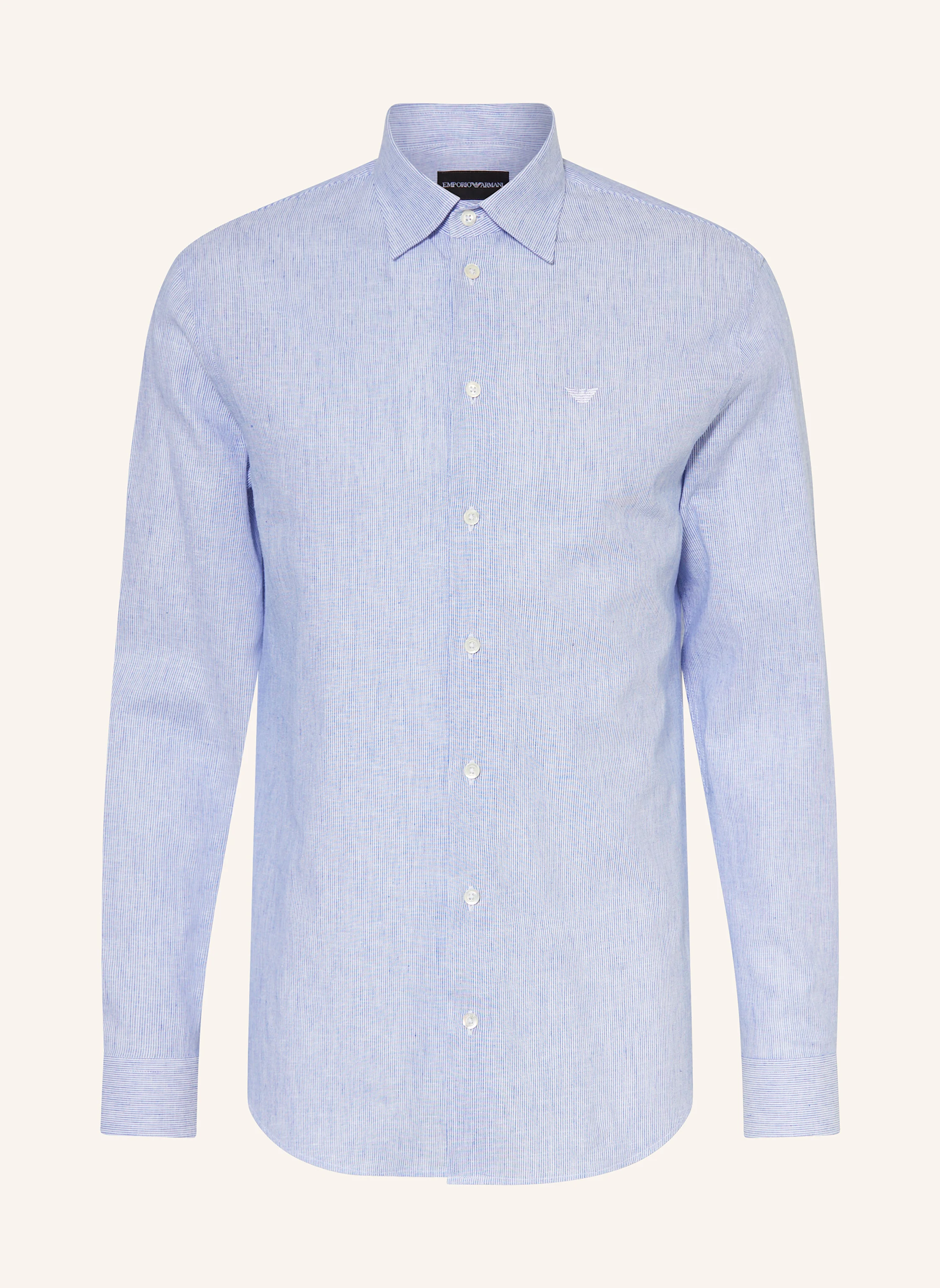 EMPORIO ARMANI Hemd Slim Fit mit Leinen