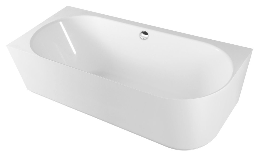 Polysan Sussi half vrijstaand bad links 159.5x70cm wit