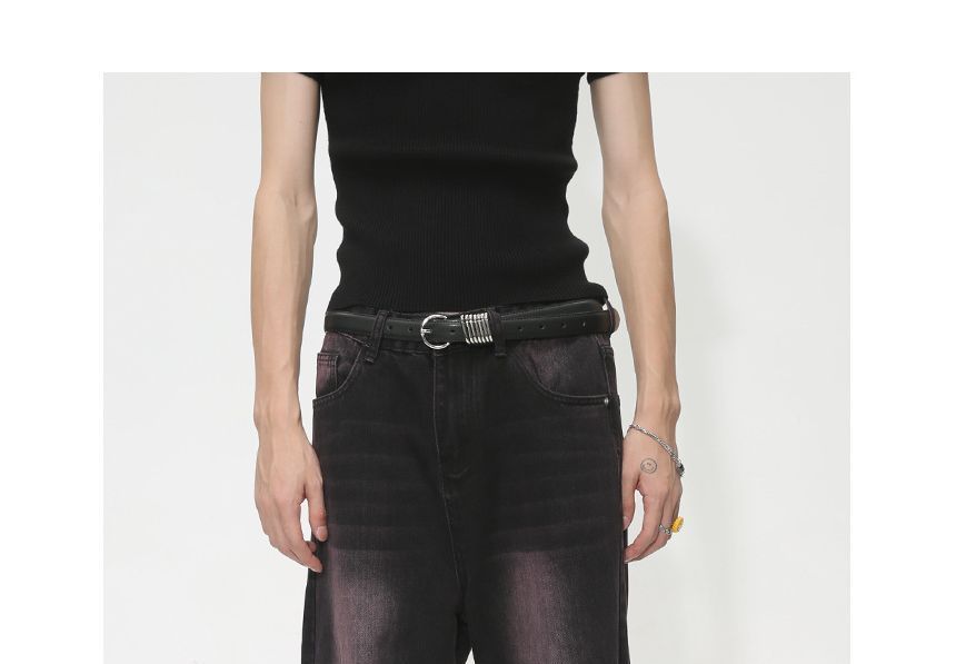 FAERIS - Low Rise Washed Wide Leg Jeans