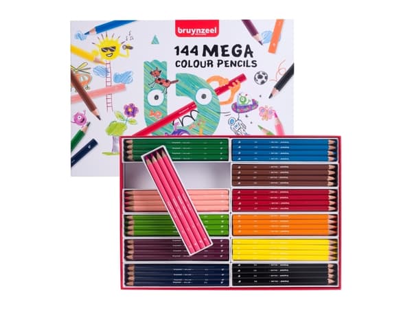 Bruynzeel Mega colour pencil set | 12 x 12 colours